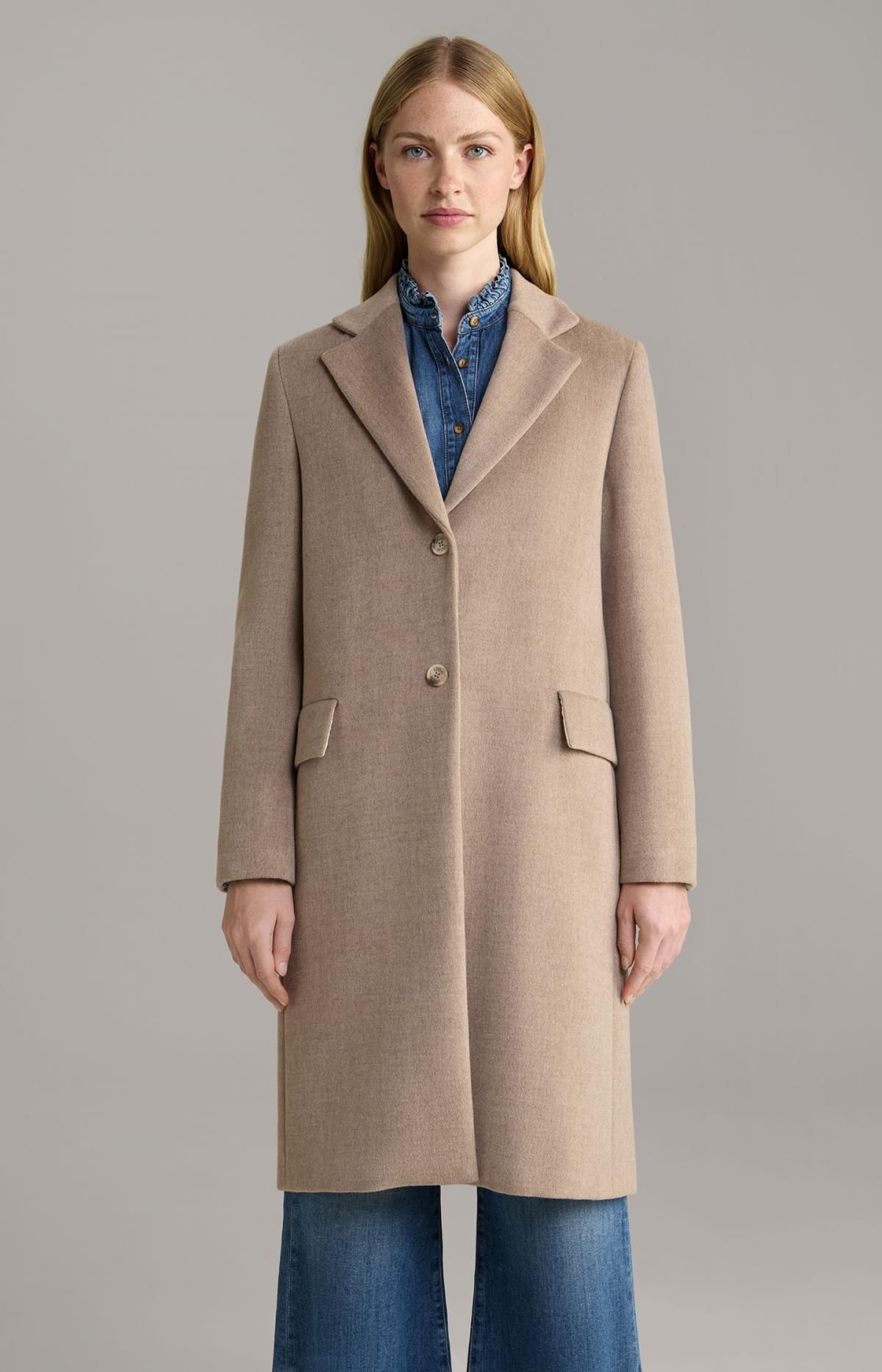 윱 테일러드 미니멀 롱 코트 베이지 30044496-10018295-281 ONE COLOR - 상세 이미지 2