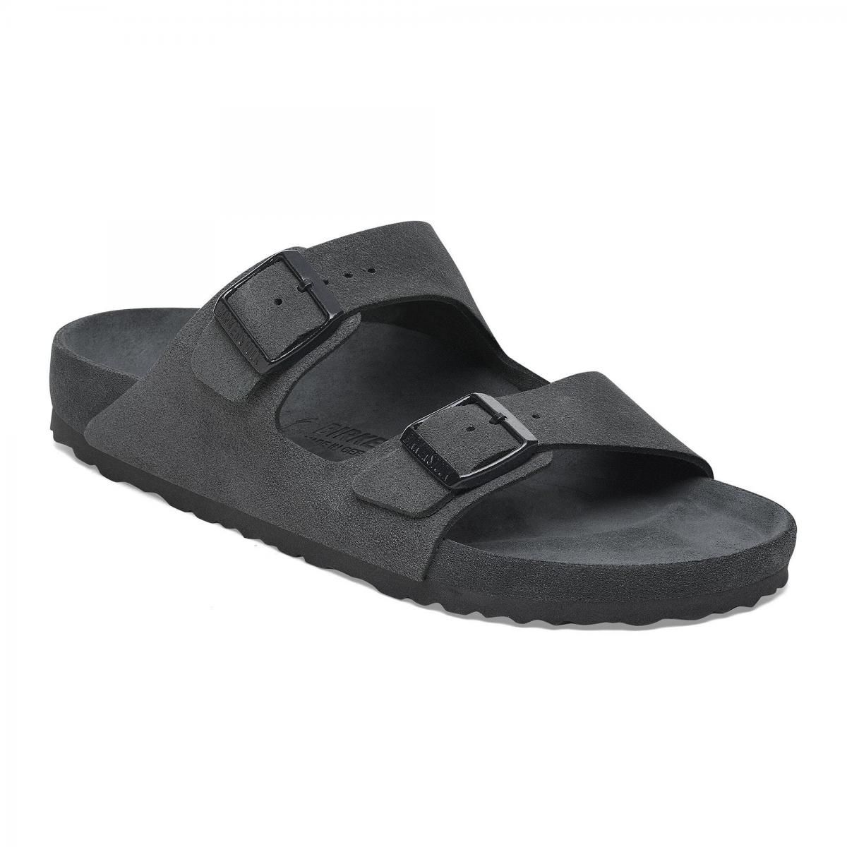 버켄스탁 컴포트 벨크로 스트랩 샌들 아리조나 BS 스웨이드레더 1029962/1018402 ALLOVER CHARCOAL - 상세 이미지 2
