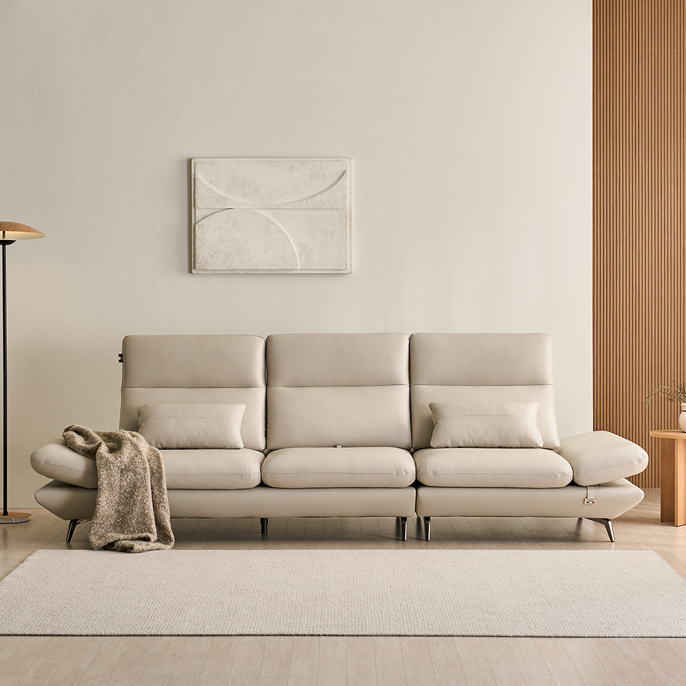 핀란디아 디엘 이태리 통가죽 4인용 3인용 소가죽 스윙 천연가죽 소파