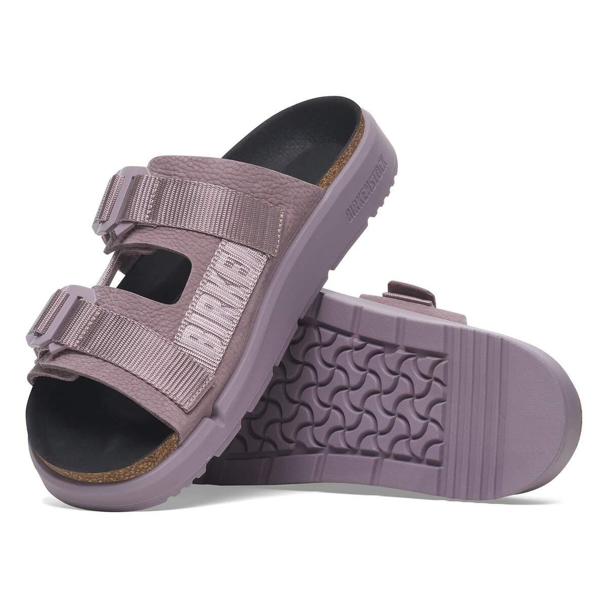 버켄스탁 신주쿠 2스트랩 내추럴 레더 텍스타일 샌들 1029576 FADED PURPLE - 상세 이미지 4