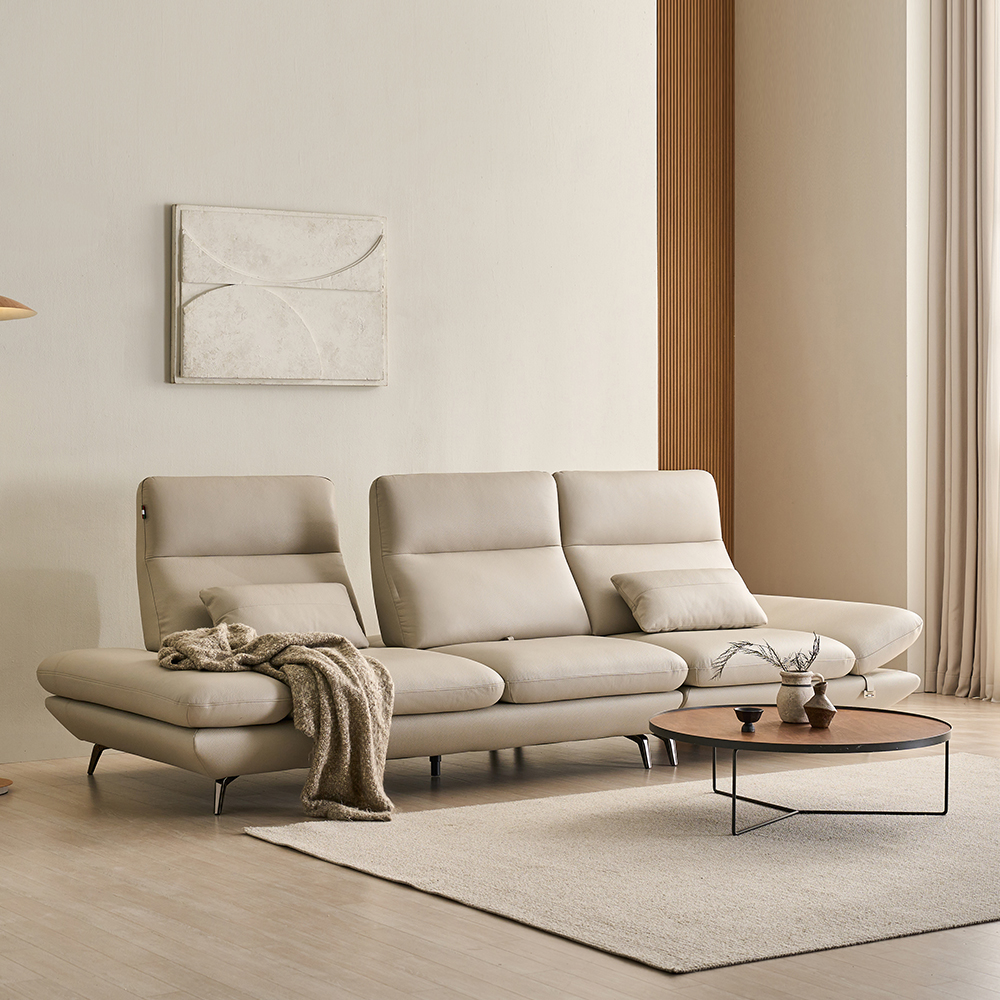 핀란디아 디엘 이태리 통가죽 4인용 3인용 소가죽 스윙 천연가죽 소파