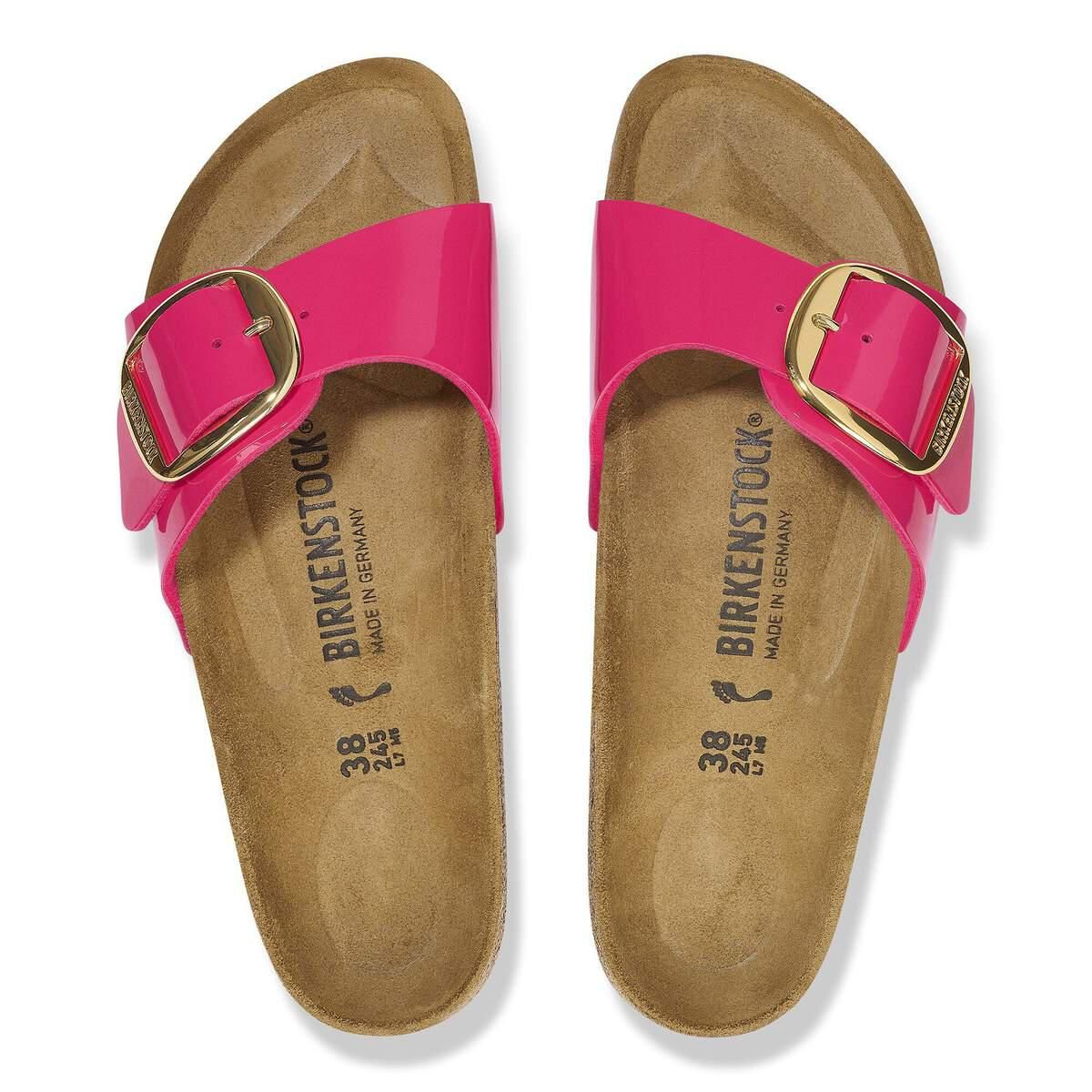 버켄스탁 빅버클 BirkoFlor 페이턴트 슬라이드 샌들 1027842/1027854 PATENT FUCHSIA FUSION - 상세 이미지 3