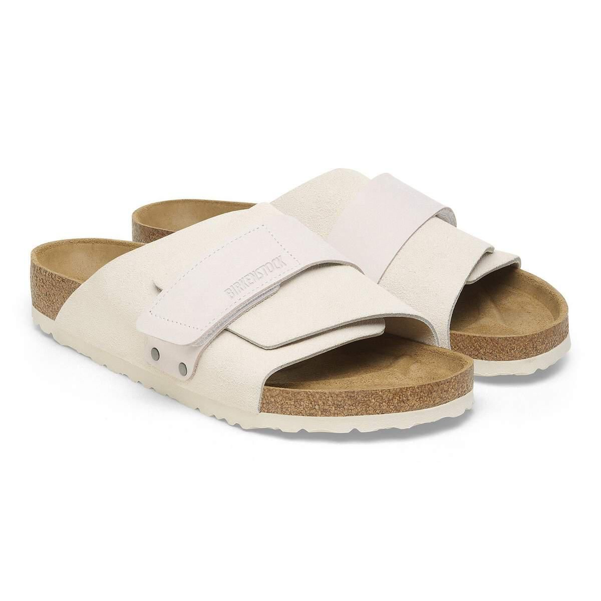 버켄스탁 프리미엄 누벅레더 교토 슬라이드 샌들 1024535/1024526 ANTIQUE WHITE - 상세 이미지 4