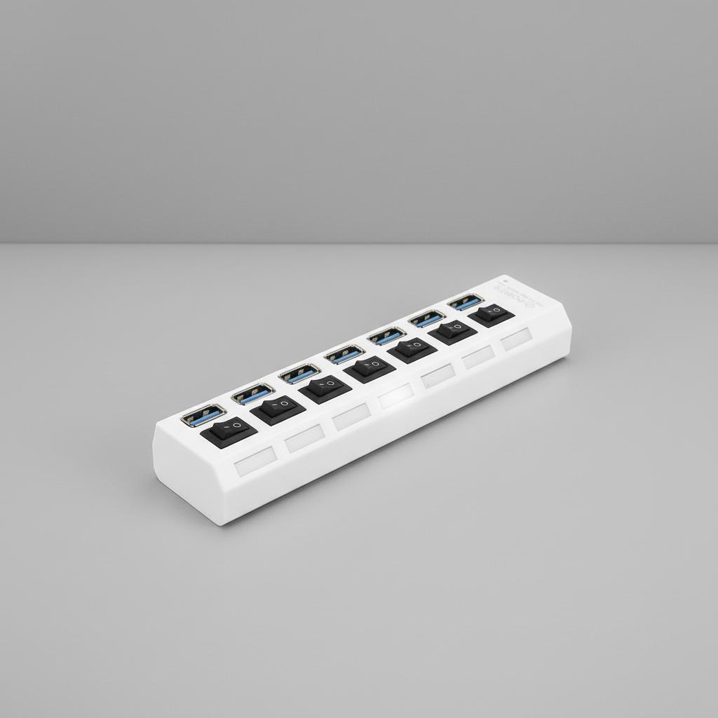 무전원 USB 3.0 개별스위치 7포트 USB허브 - 상품 이미지