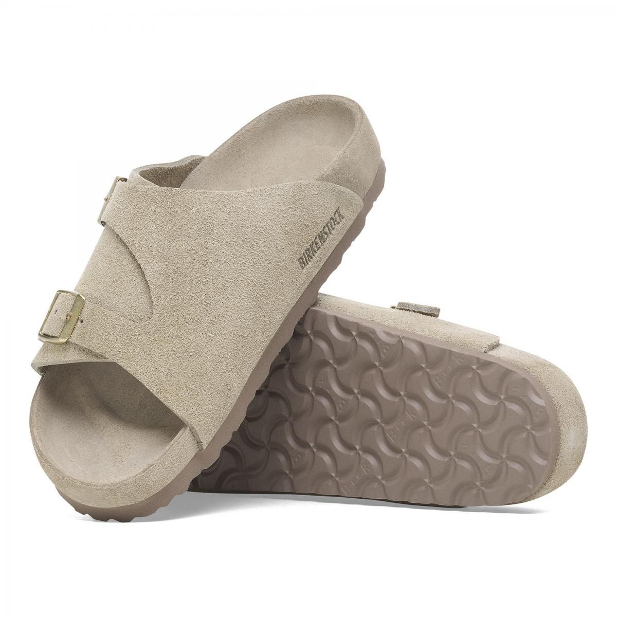 버켄스탁 프리미엄 스웨이드 스트랩 샌들 취리히 1029960/1015578 ALLOVER TAUPE - 상세 이미지 5
