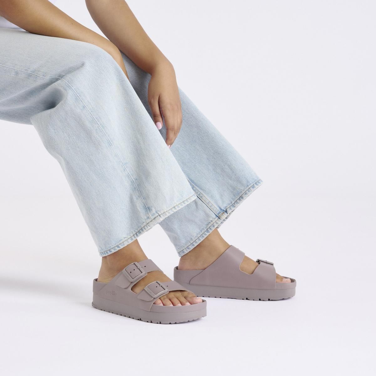 파필리오 플랫폼 내추럴레더 스트랩샌들 Arizona PAP Flex 1029101 FADED PURPLE - 상세 이미지 3