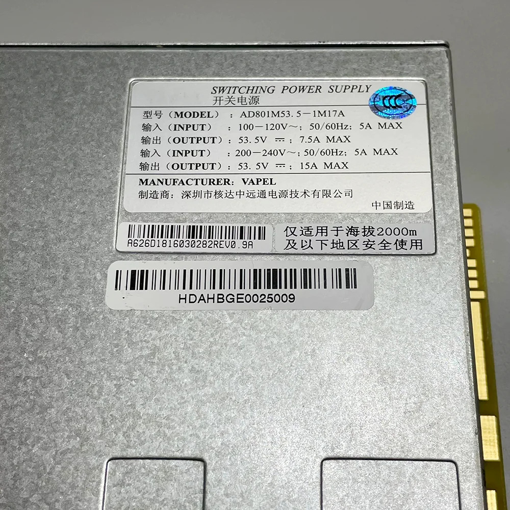 AD801M53.5-1M17A 스위칭 전원공급장치 모듈 ForVAPEL 완전히 리퍼