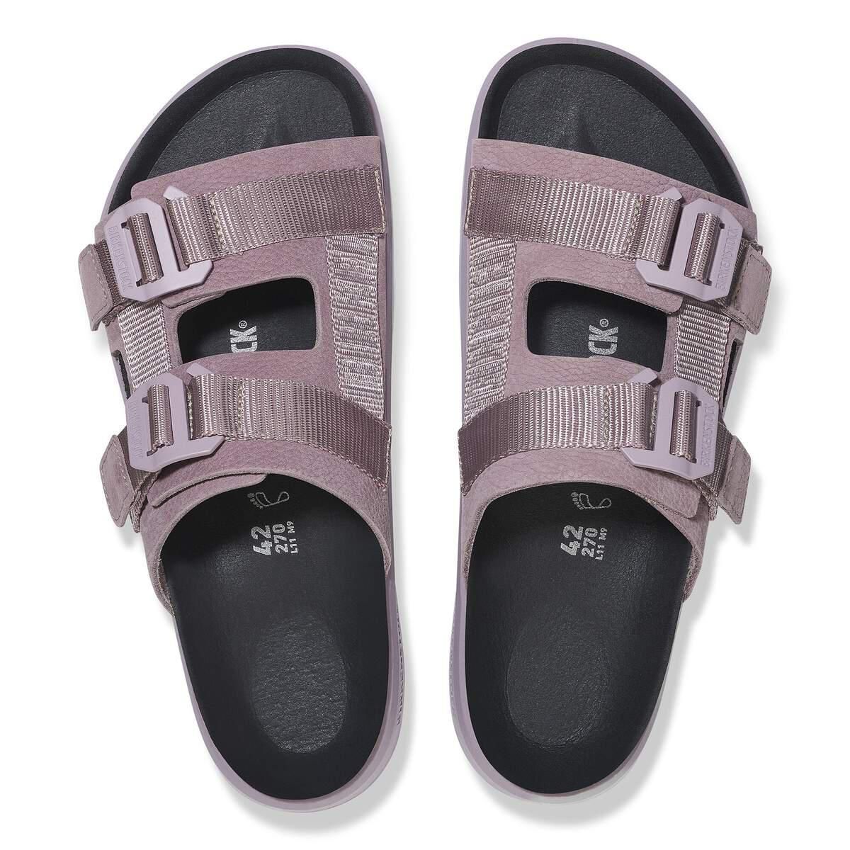 버켄스탁 신주쿠 2스트랩 내추럴 레더 텍스타일 샌들 1029576 FADED PURPLE - 상세 이미지 3