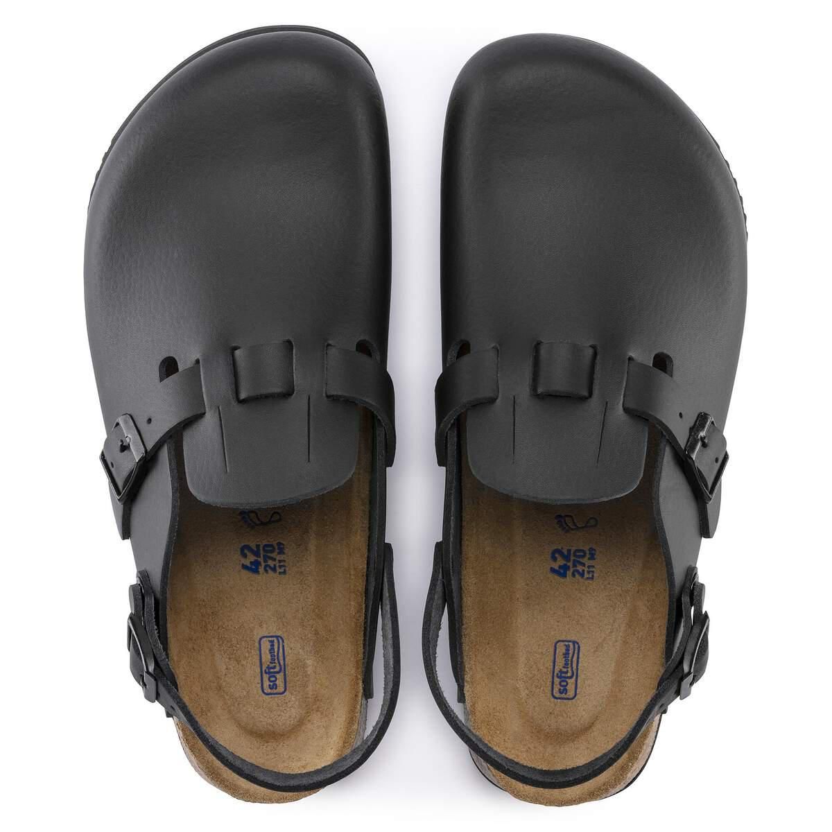 버켄스탁 소프트 풋베드 내추럴레더 블랙 스트랩 뮬 슬리퍼 1018226/1018227 - 상세 이미지 3