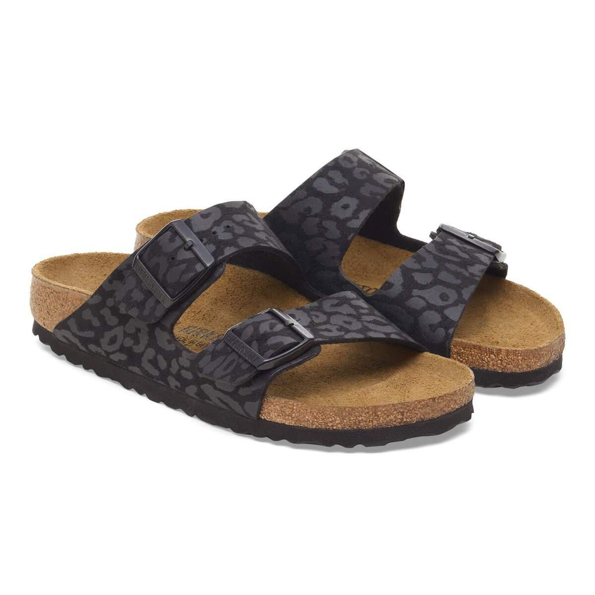 버켄스탁 레오파드 패턴 스트랩 샌들 Arizona BS Synthetik 1030498/1030563 LEO BLACK - 상세 이미지 4