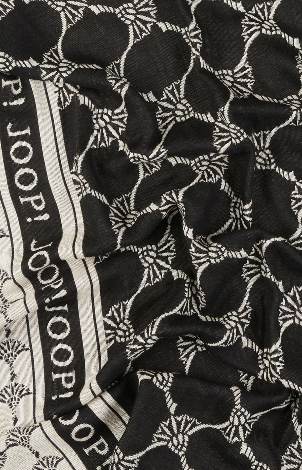 윱 테크니컬 자카드 블랙베이지 스카프 30030063-10012876-001 SCHWARZ/BEIGE - 상세 이미지 4