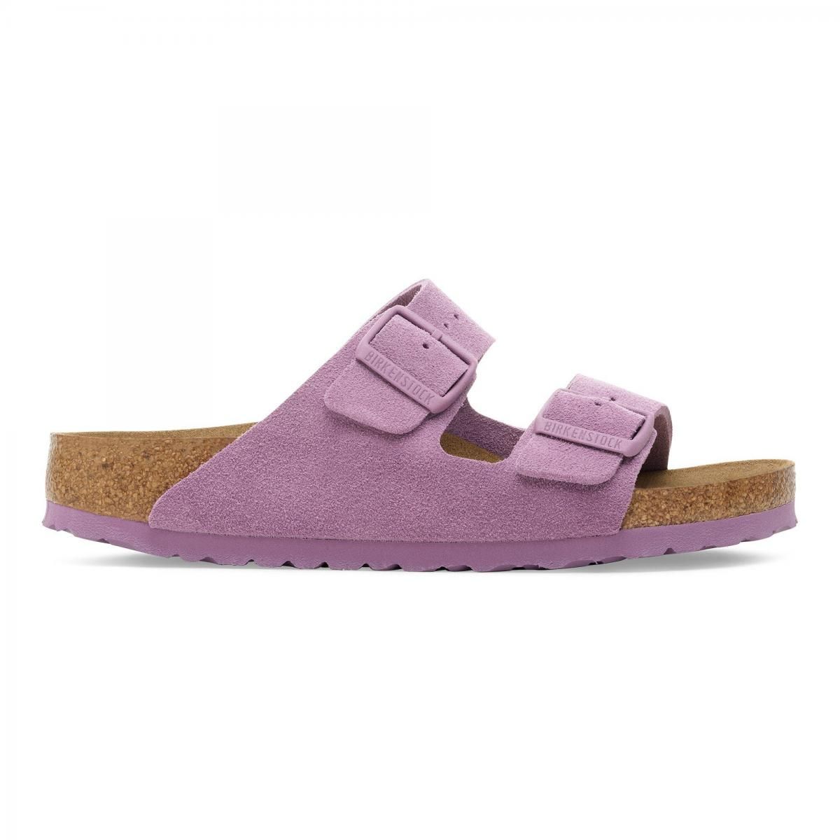 버켄스탁 트렌디 벨크로 스트랩 라벤더 스웨이드 슬라이드 샌들 1030641/1030636 MAUVE - 상품 이미지