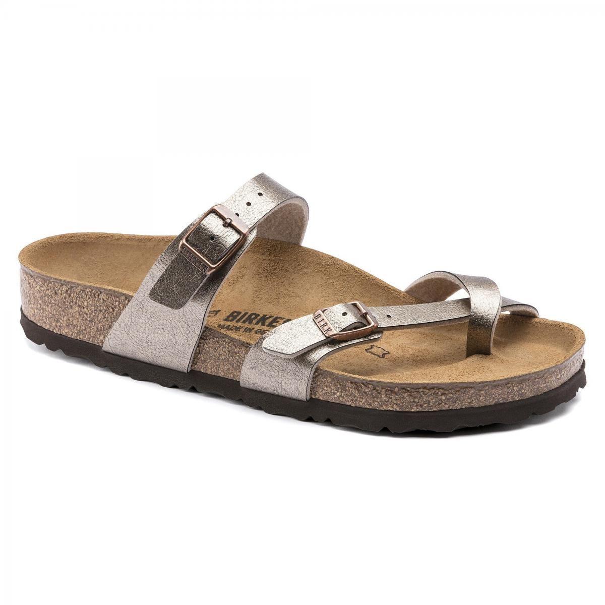 버켄스탁 메탈릭 스트랩 컴포트 Mayari BirkoFlor 샌들 1016408/1016409 GRACEFUL TAUPE - 상세 이미지 2