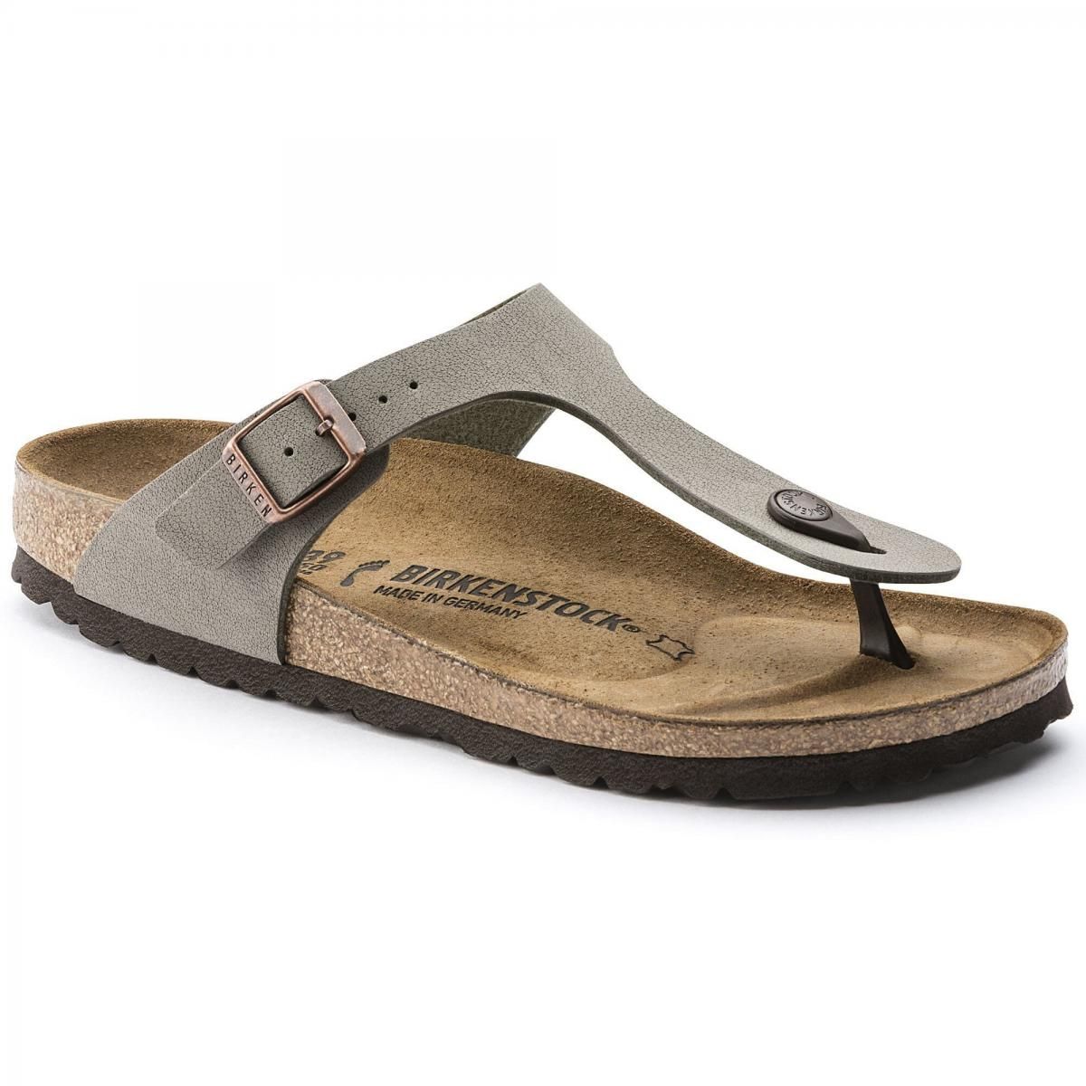 버켄스탁 컴포트 스트랩샌들 Gizeh BirkoFlor 누벅 0043391/0043393 STONE - 상세 이미지 2