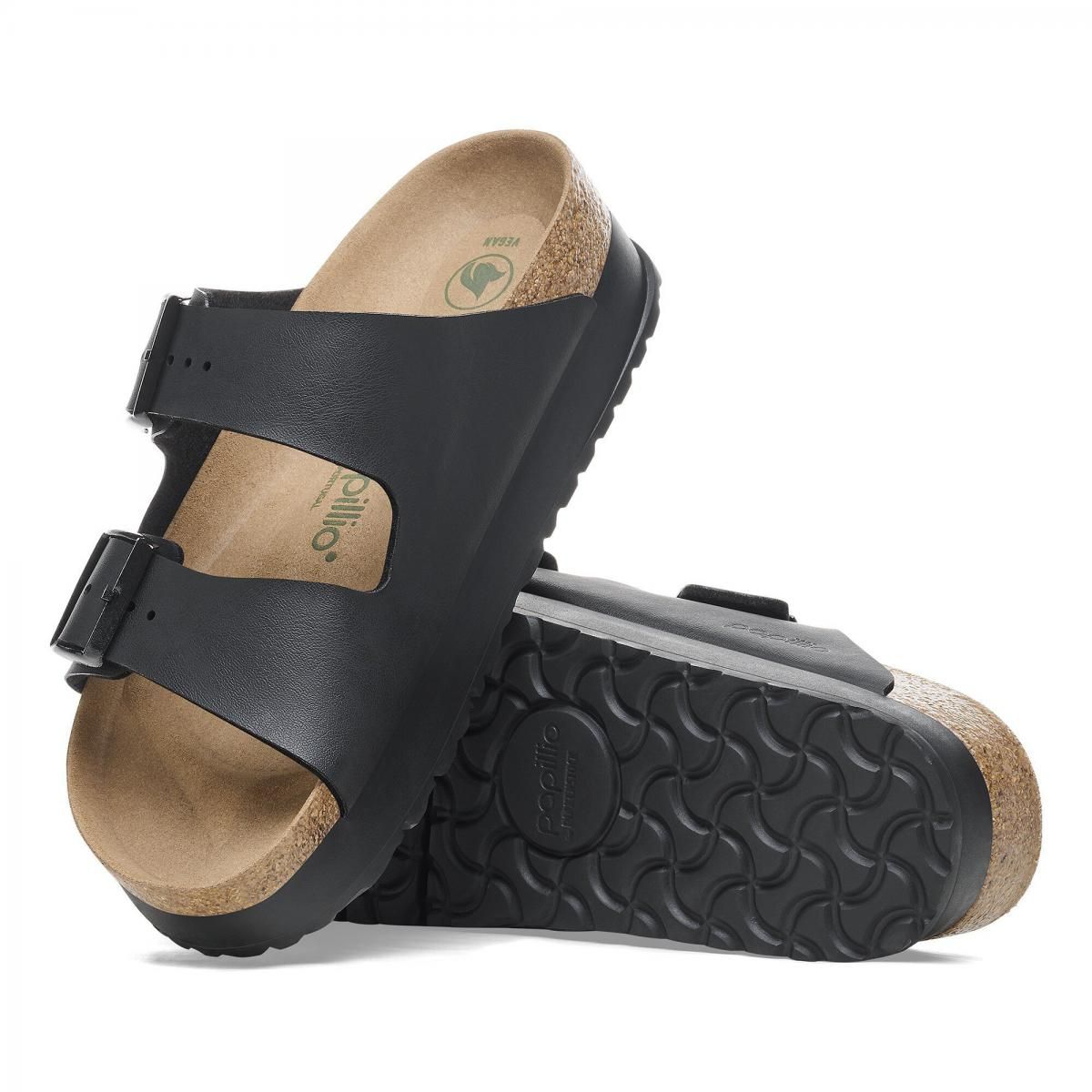 파필리오 플랫폼 비건 스트랩 샌들 Arizona PAP Flex BirkoFlor 1027395 SCHWARZ - 상세 이미지 5