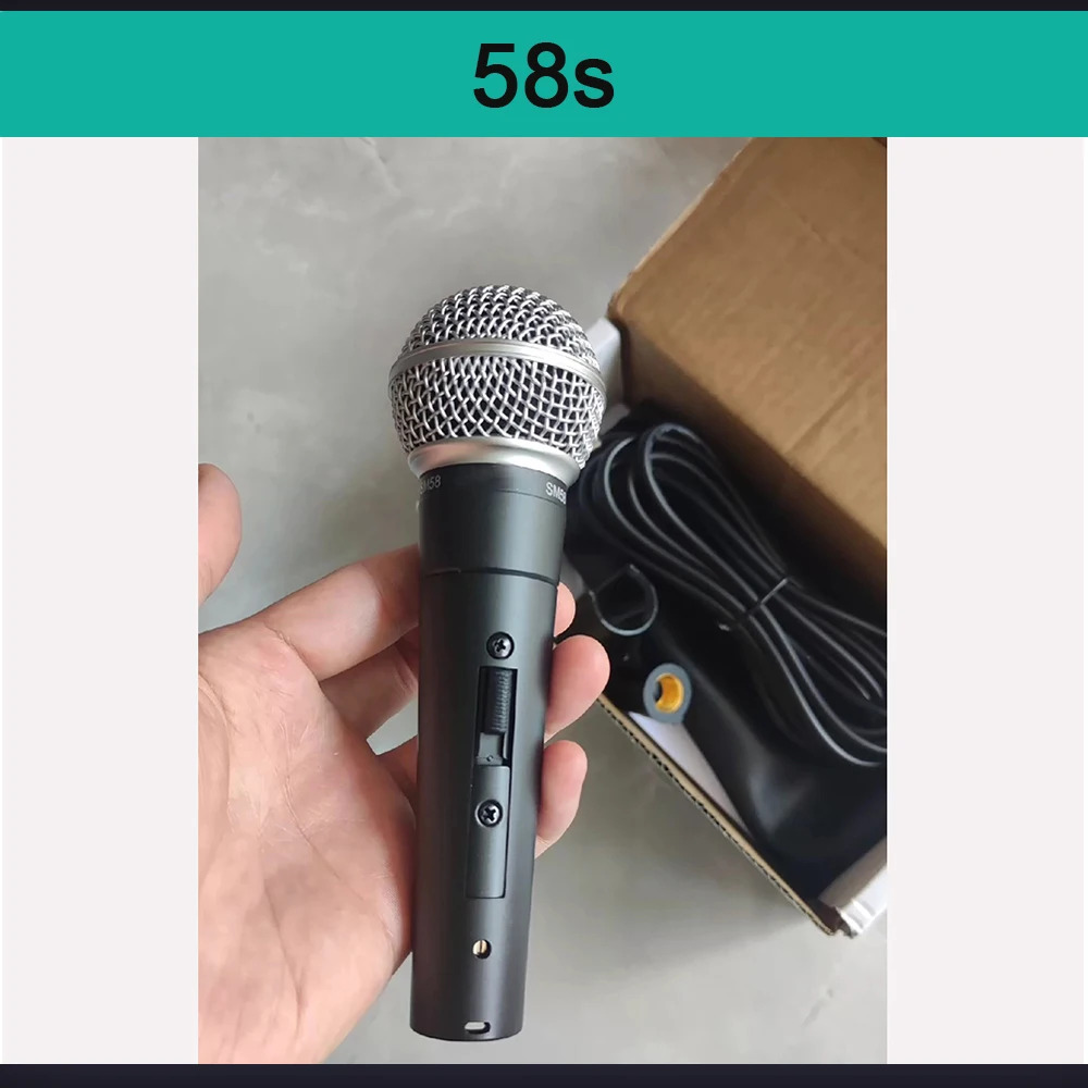 Shure 58s 프로 유선 마이크 BBOX 기타 무대 공연 녹음 라이브 노래