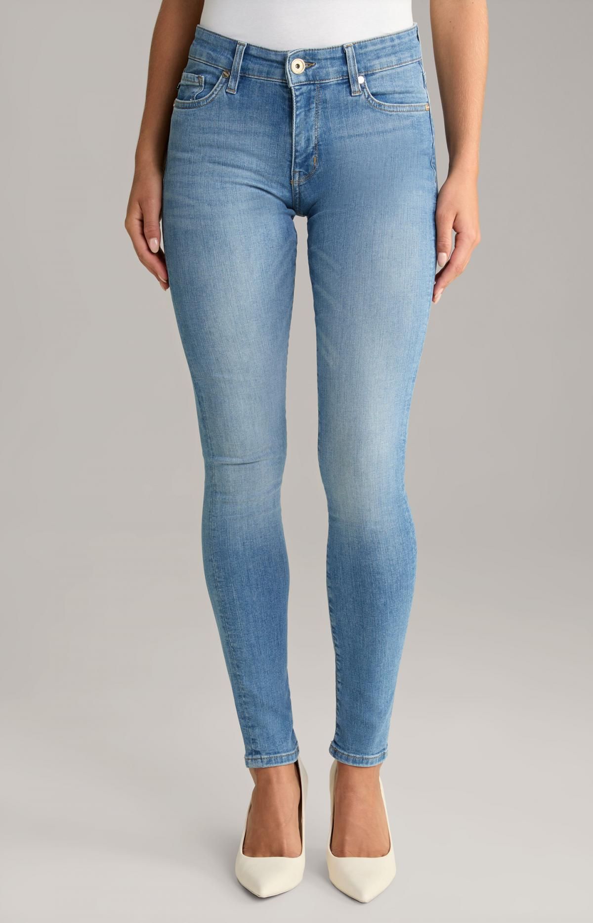 윱 데님 스키니핏 로우웨이스트 청바지 30037155-10015861-433 BLUE DENIM - 상품 이미지
