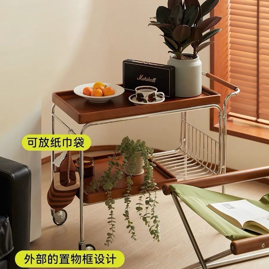 트롤리 수납 테이블 멀티컬러 선반 북유럽 이동식 카트 웨건 철제 - 상세 이미지 2