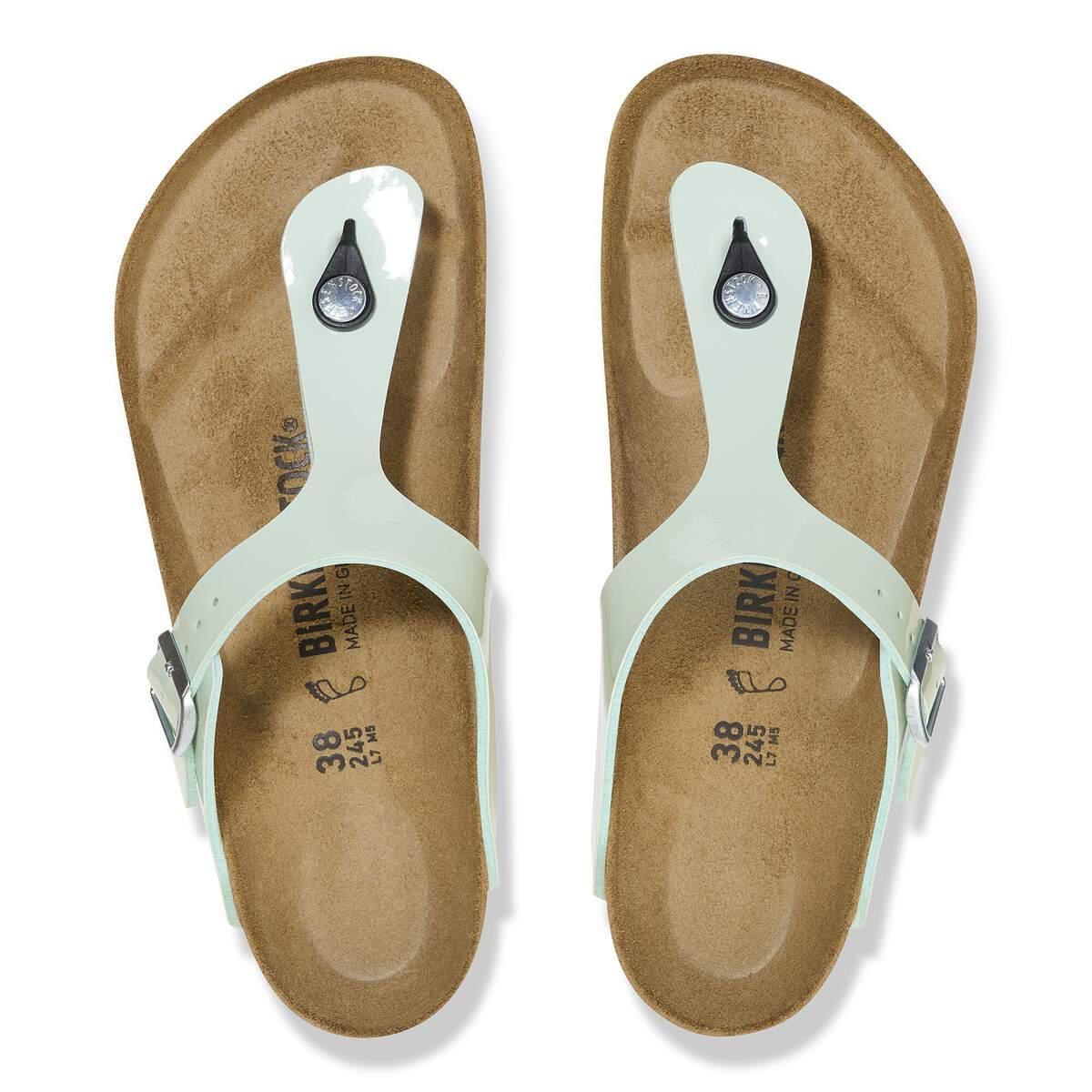 버켄스탁 스트랩 샌들 Gizeh BirkoFlor 페이턴트 1026956/1026964 PATENT SURF GREEN - 상세 이미지 3