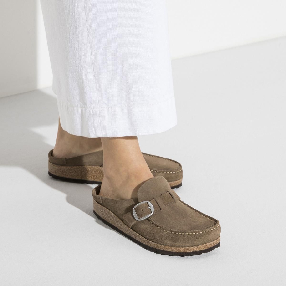버켄스탁 빅버클 컴포트 스웨이드 레더 클로그 버켄스탁 1019462/1019490 GRAY TAUPE - 상세 이미지 4