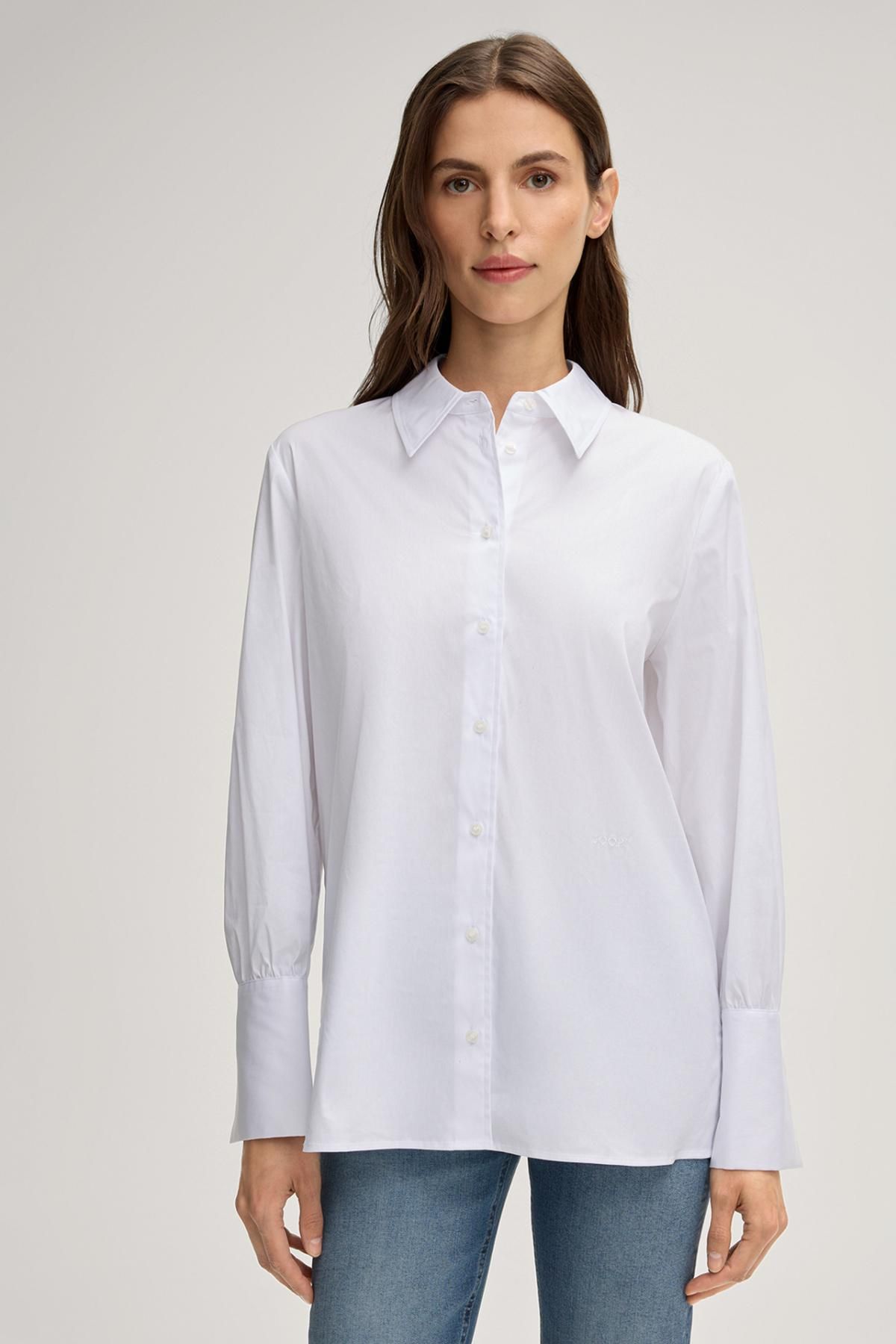 윱 베이직 레귤러핏 클래식 화이트 블라우스 30048893-10018868-100 ONE COLOR - 상세 이미지 2