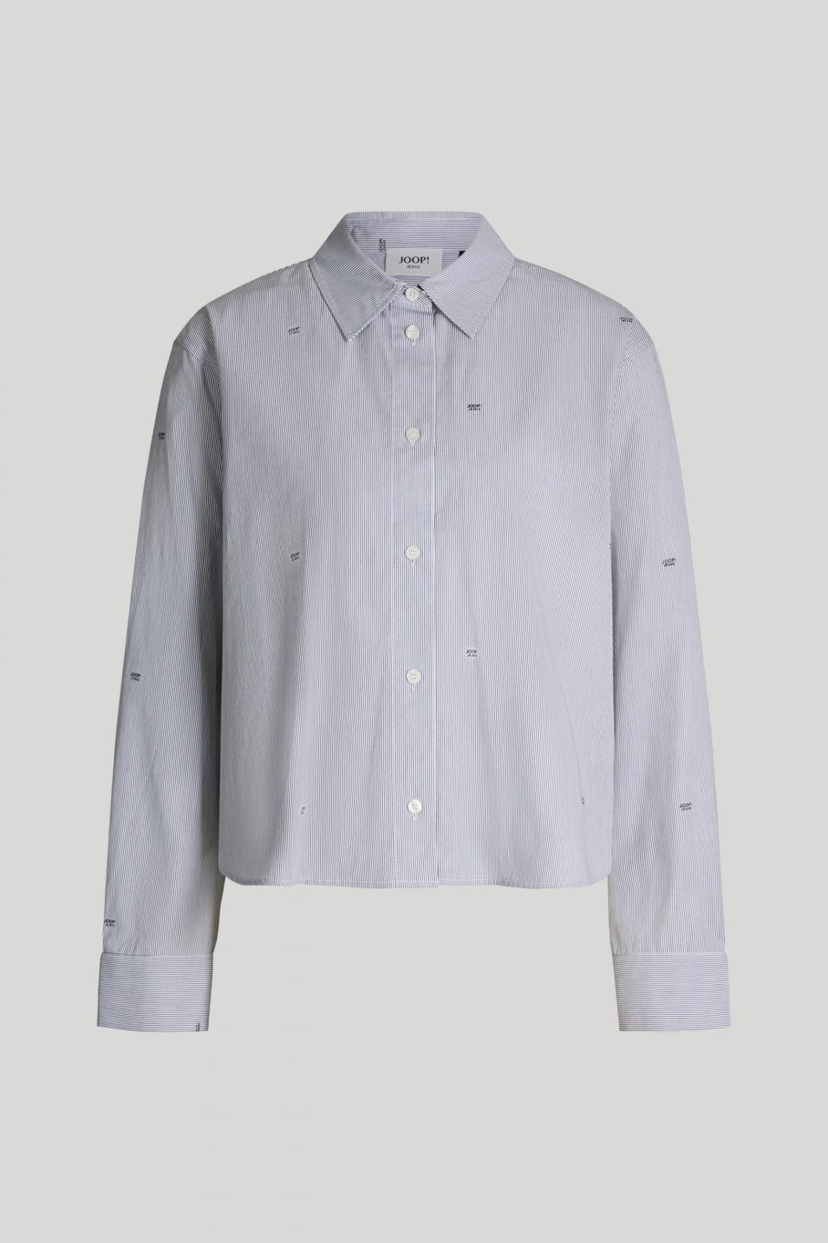 윱 스트라이프 베이직 셔츠카라 블라우스 30048940-10019224-099 ONE COLOR - 상품 이미지