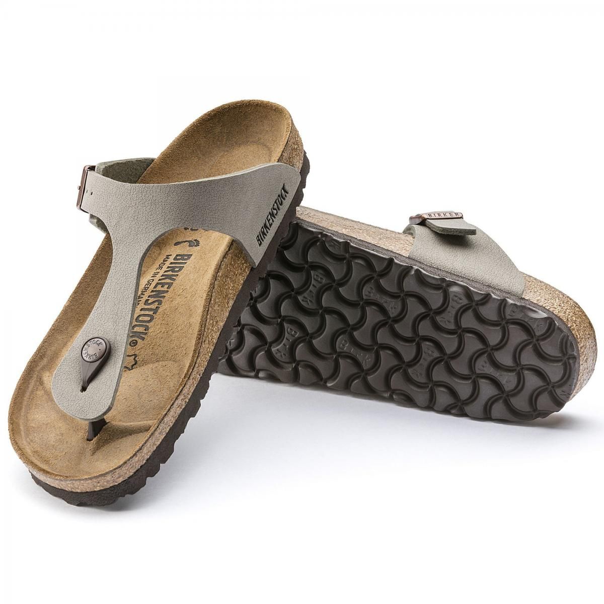 버켄스탁 컴포트 스트랩샌들 Gizeh BirkoFlor 누벅 0043391/0043393 STONE - 상세 이미지 5