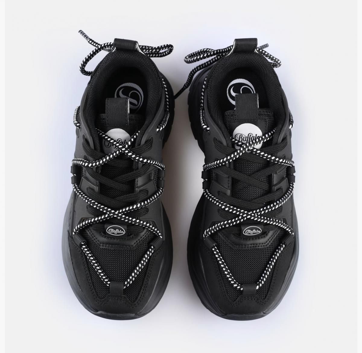 버팔로 청키 베이직 블랙 스니커즈 Triplet Lace 02159958 SCHWARZ - 상세 이미지 3