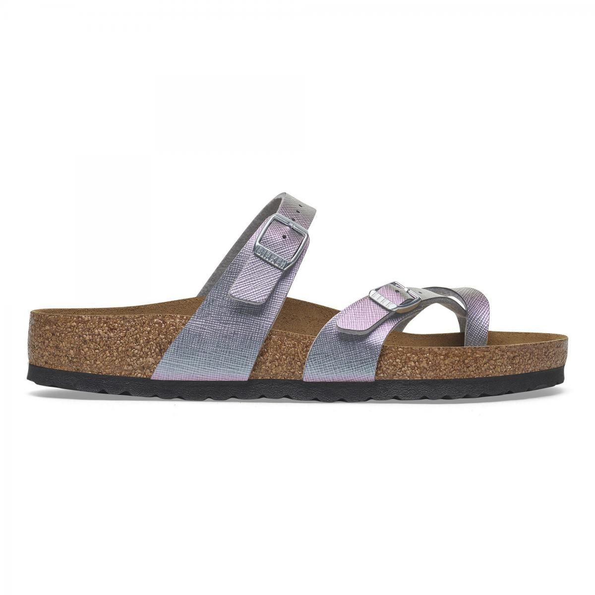 버켄스탁 아이코닉 스트랩 샌들 Mayari BirkoFlor 엠보싱 1029285/1029320 SAFFIANO IRIDESCENT VIOLA - 상품 이미지