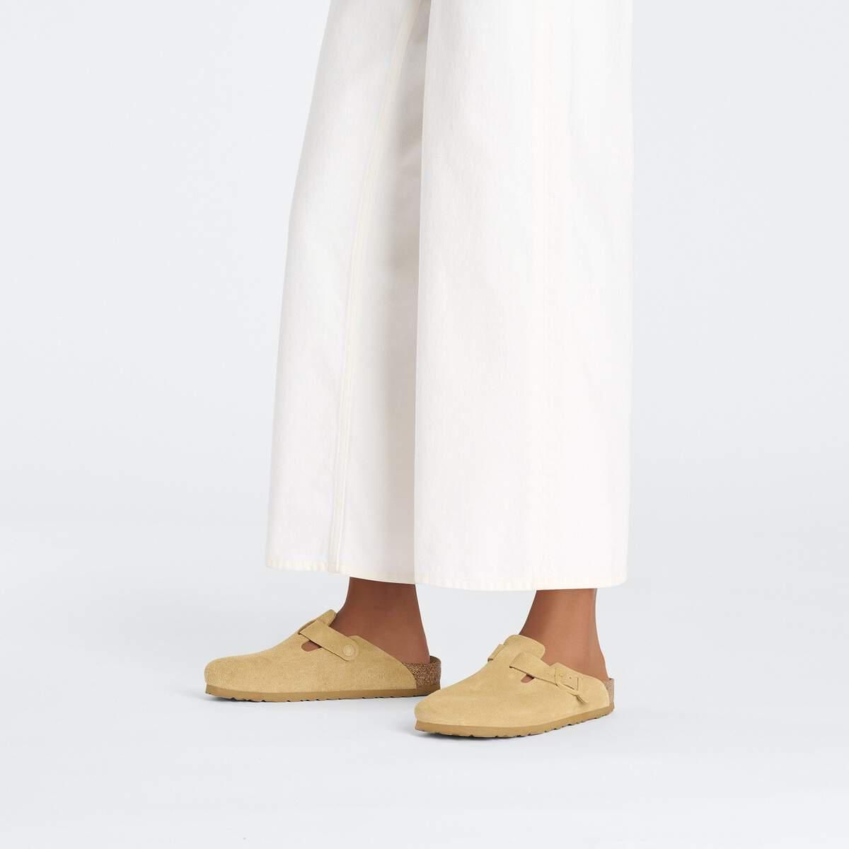 버켄스탁 컴포트 스웨이드레더 보스턴 버클 슬리퍼 1027732/1027752 LATTE CREAM TONAL OS - 상세 이미지 5