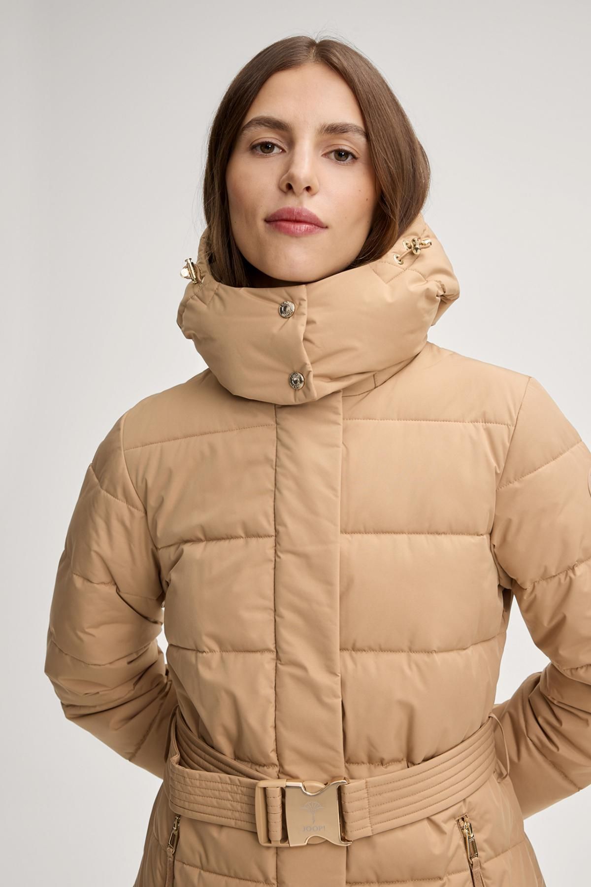 윱 테크니컬 벨트 롱 패딩 코트 베이지 30048842-10020261-268 ONE COLOR - 상세 이미지 5