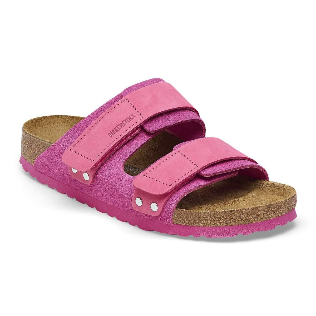 버켄스탁 벨크로 스트랩 누벅 스웨이드 핑크 샌들 1026552/1026497 FUCHSIA TULIP - 상세 이미지 2