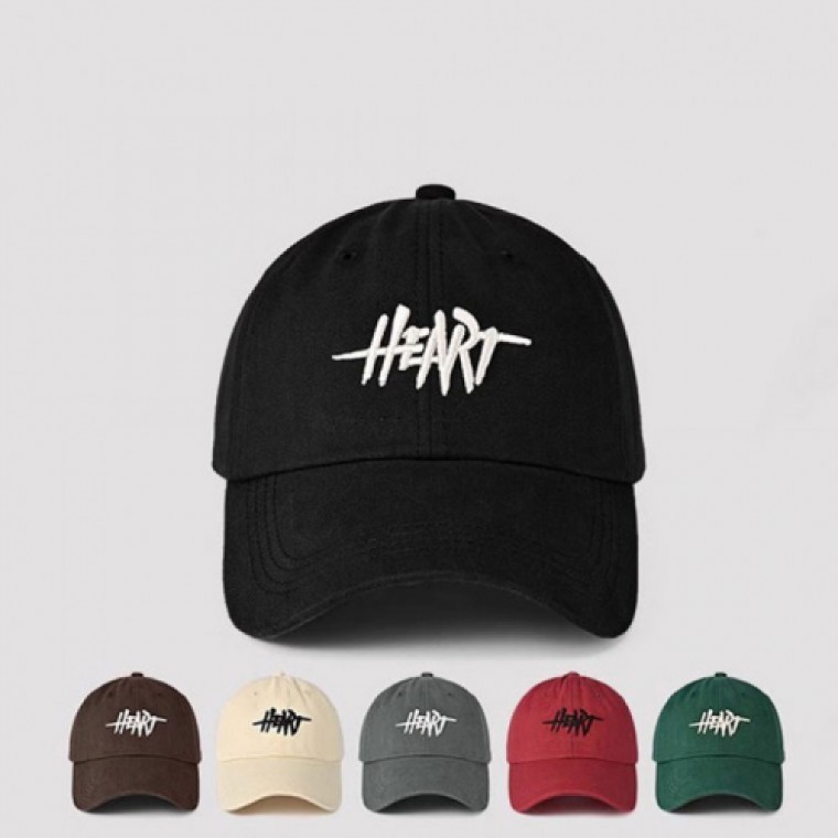 HEART 캡모자 야구모자 남여공용 모자 캡 골프 등산 남자 여자 사계절 여성 - 상품 이미지