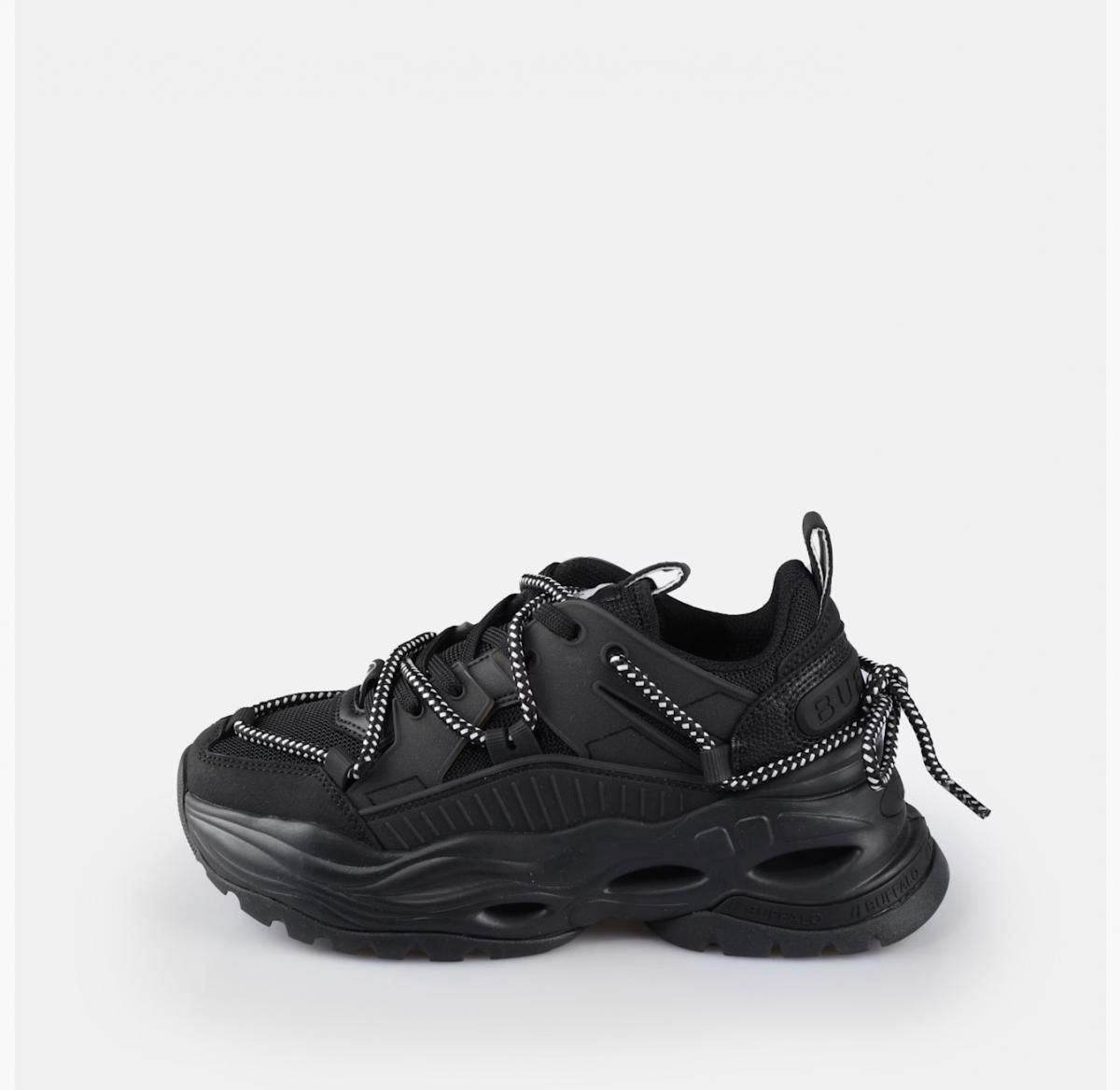 버팔로 청키 베이직 블랙 스니커즈 Triplet Lace 02159958 SCHWARZ - 상품 이미지
