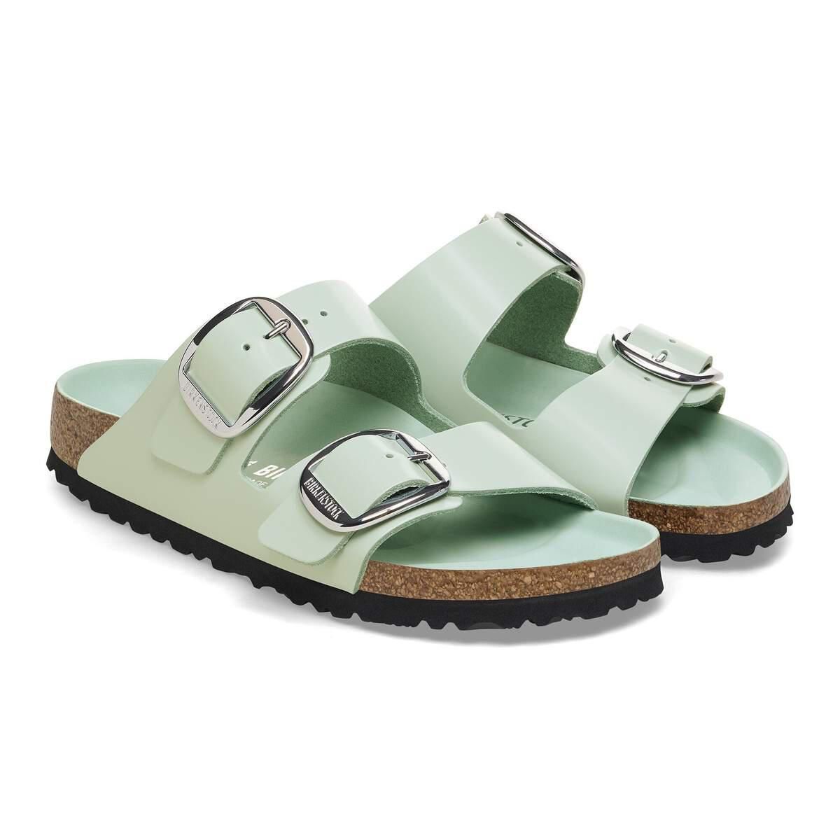 버켄스탁 빅버클 내추럴레더 페이턴트 스트랩 샌들 1026489/1026495 HIGH-SHINE SURF GREEN - 상세 이미지 4