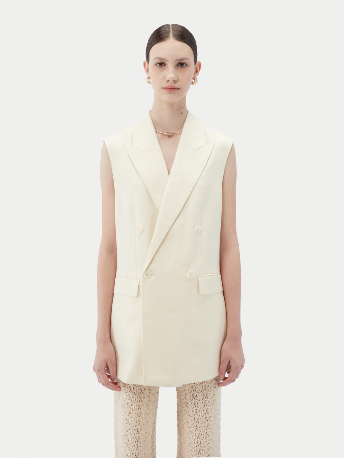 고비캐시미어 프리미엄 캐시미어 테일러드 더블 베스트 SW090094-0H-1S0000-003E OFF WHITE - 상세 이미지 2