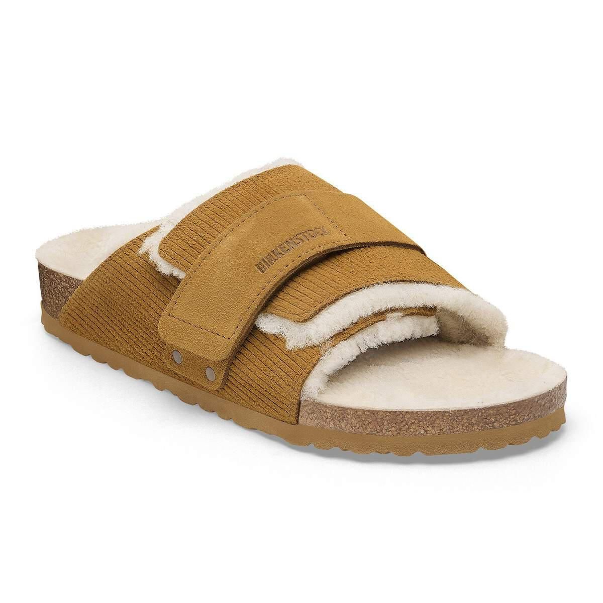 버켄스탁 교토 시어링 스웨이드 슬라이드 샌들 1028178/1028214 CORDUROY CORK BROWN - 상세 이미지 2