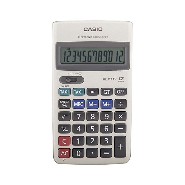 카시오 전자계산기 HL-122TV 12자리 142x76x20mm - 메인 이미지