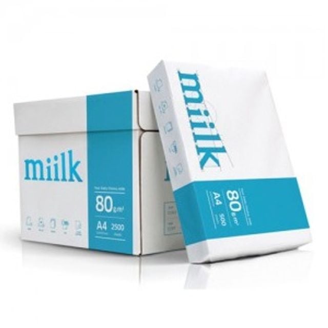 한국 밀크 A4 복사용지(A4용지) 80g 2500매(2 BOX) - 메인 이미지