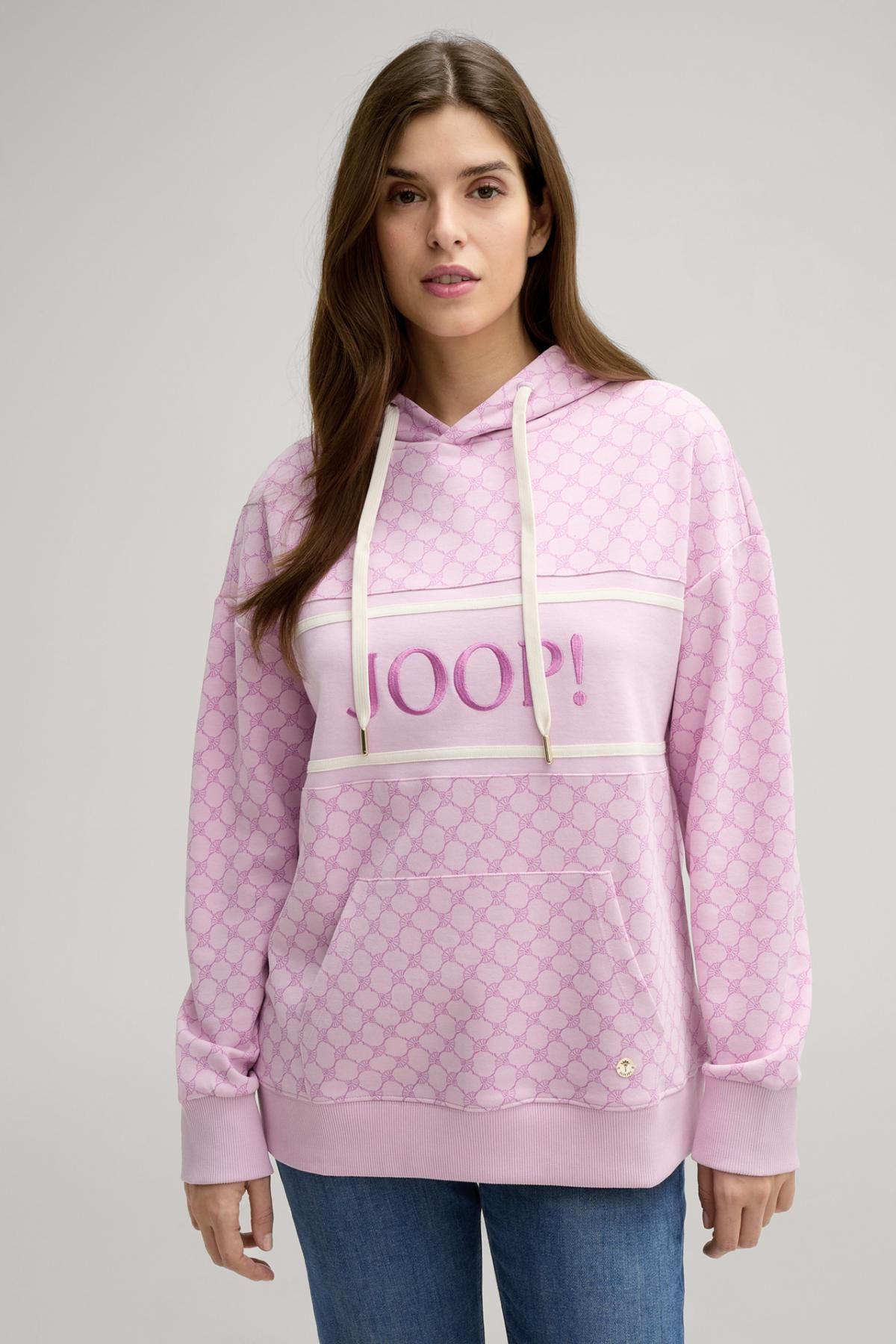 윱 시그니처 올오버 패턴 라이트핑크 테크니컬 후드티 30030062-10007096-599 ROSA - 상세 이미지 2