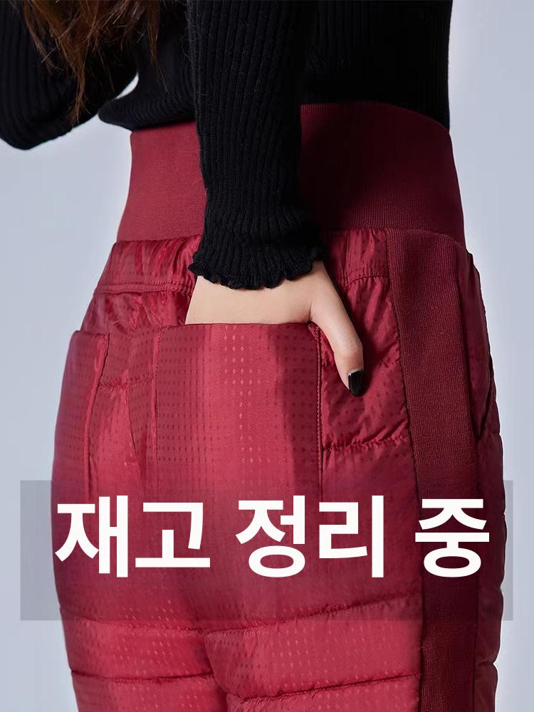 양털 패딩바지 방한복 백패킹 겨울 기모바지 방한바지 네이비블루 다크 패턴 2XL 59.5~65kg - 상세 이미지 2