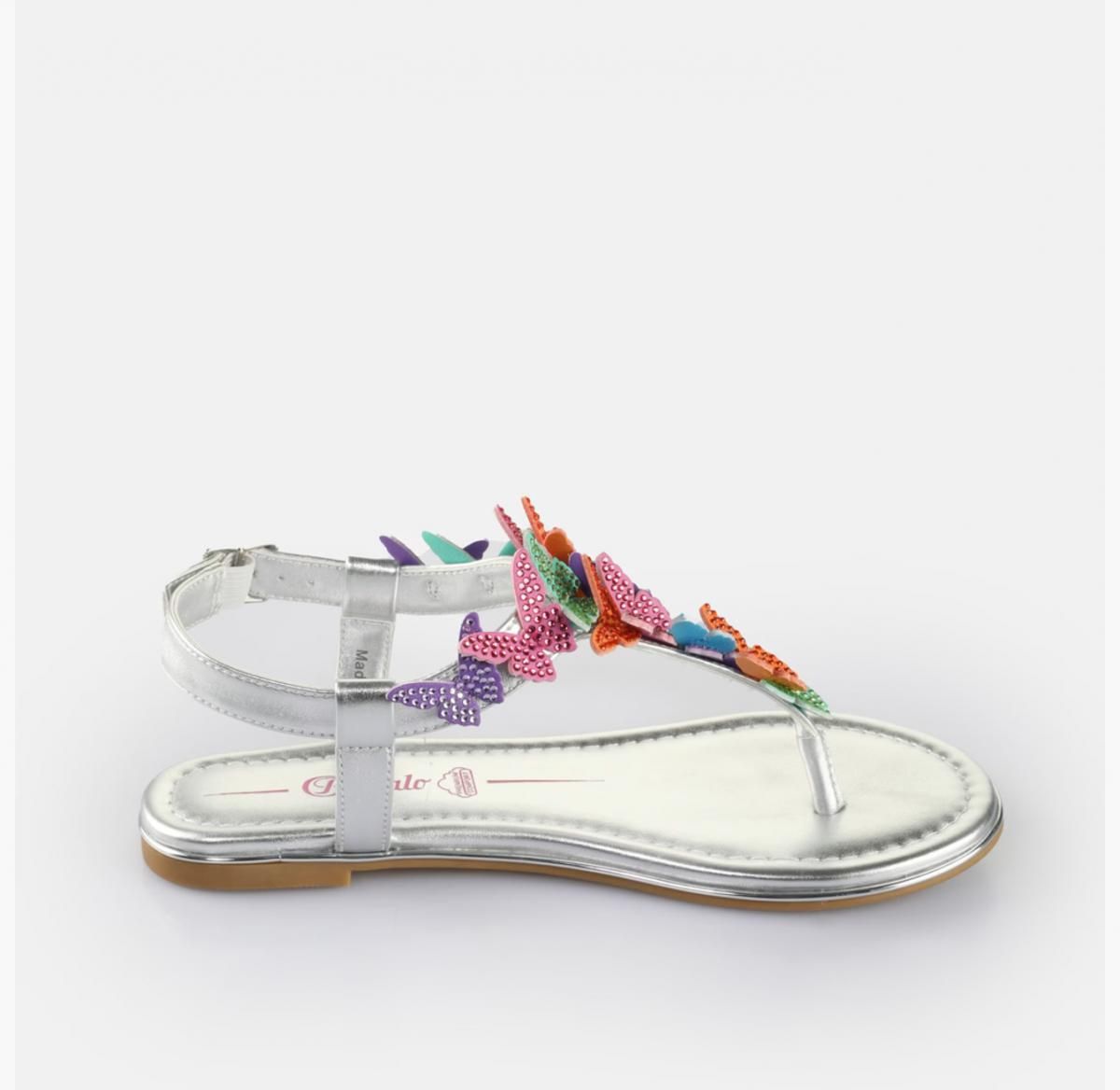 버팔로 멀티컬러 버터플라이 글램 스트랩 샌들 실버 02385770 SILBER/MULTICOLOR - 상세 이미지 4