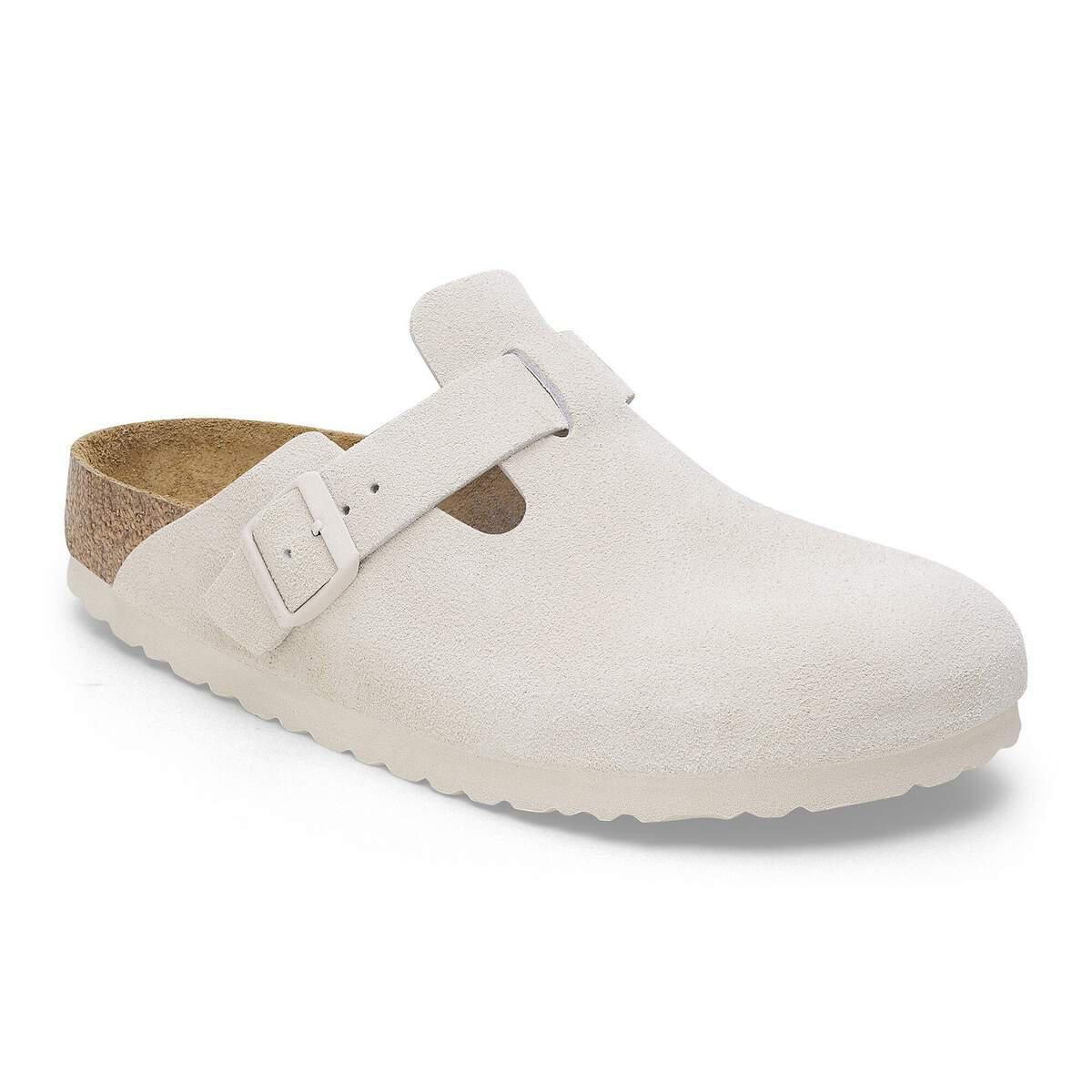 버켄스탁 보스턴 스웨이드 레더 베이직 슬리퍼 1024731/1024740 ANTIQUE WHITE - 상세 이미지 2