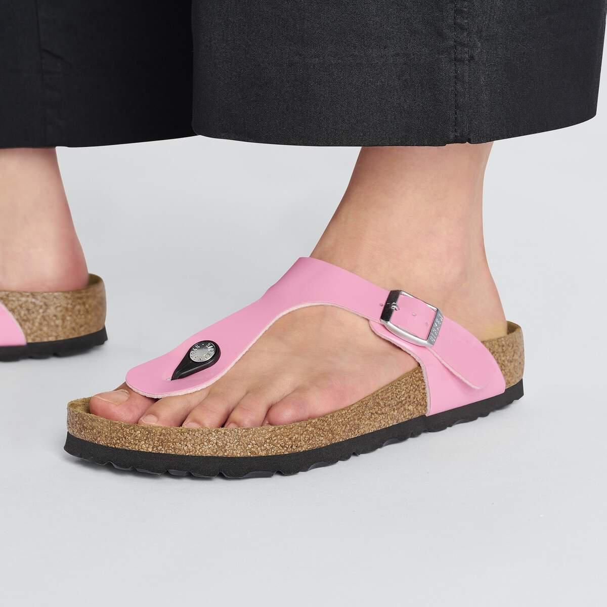 버켄스탁 지제 버코 플로 페이턴트 캔디 핑크 블랙 1026937 PATENT CANDY PINK/BLACK 이미지 6