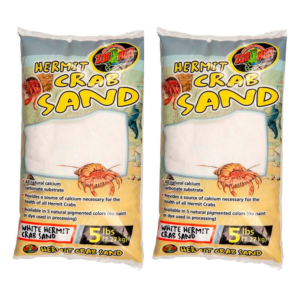 Zoo Med 화이트 소라게 모래 (2개 2.3kg(5파운드) 팩 품목) 2개 - 상품 이미지