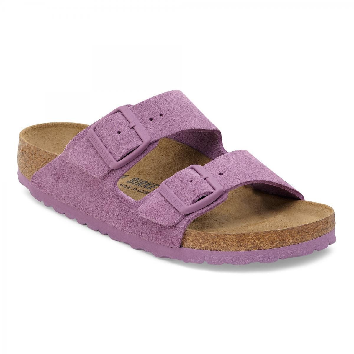 버켄스탁 트렌디 벨크로 스트랩 라벤더 스웨이드 슬라이드 샌들 1030641/1030636 MAUVE - 상세 이미지 2