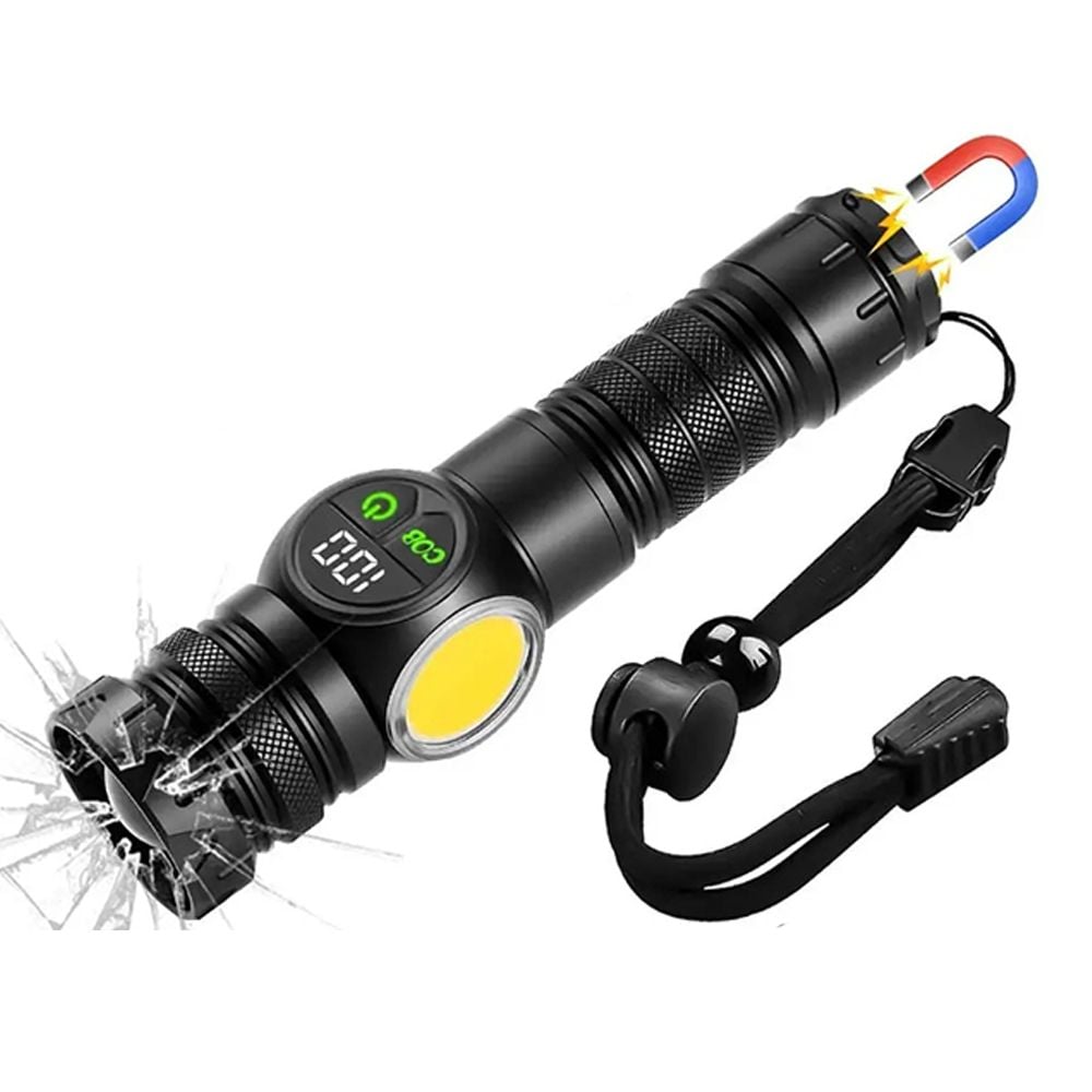 LED COB 충전식 서치 줌 라이트 손전등 야외 후레쉬 - 메인 이미지