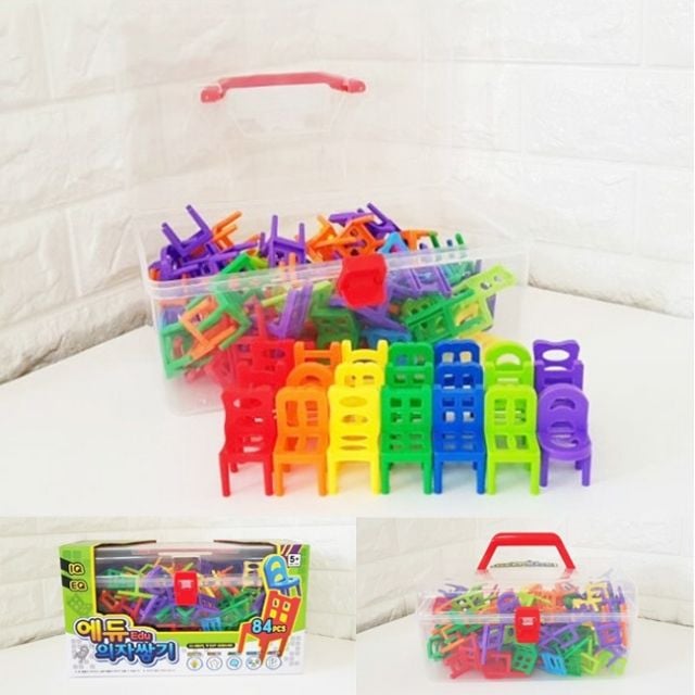 의자쌓기 84pcs 보관함 포함 - 메인 이미지