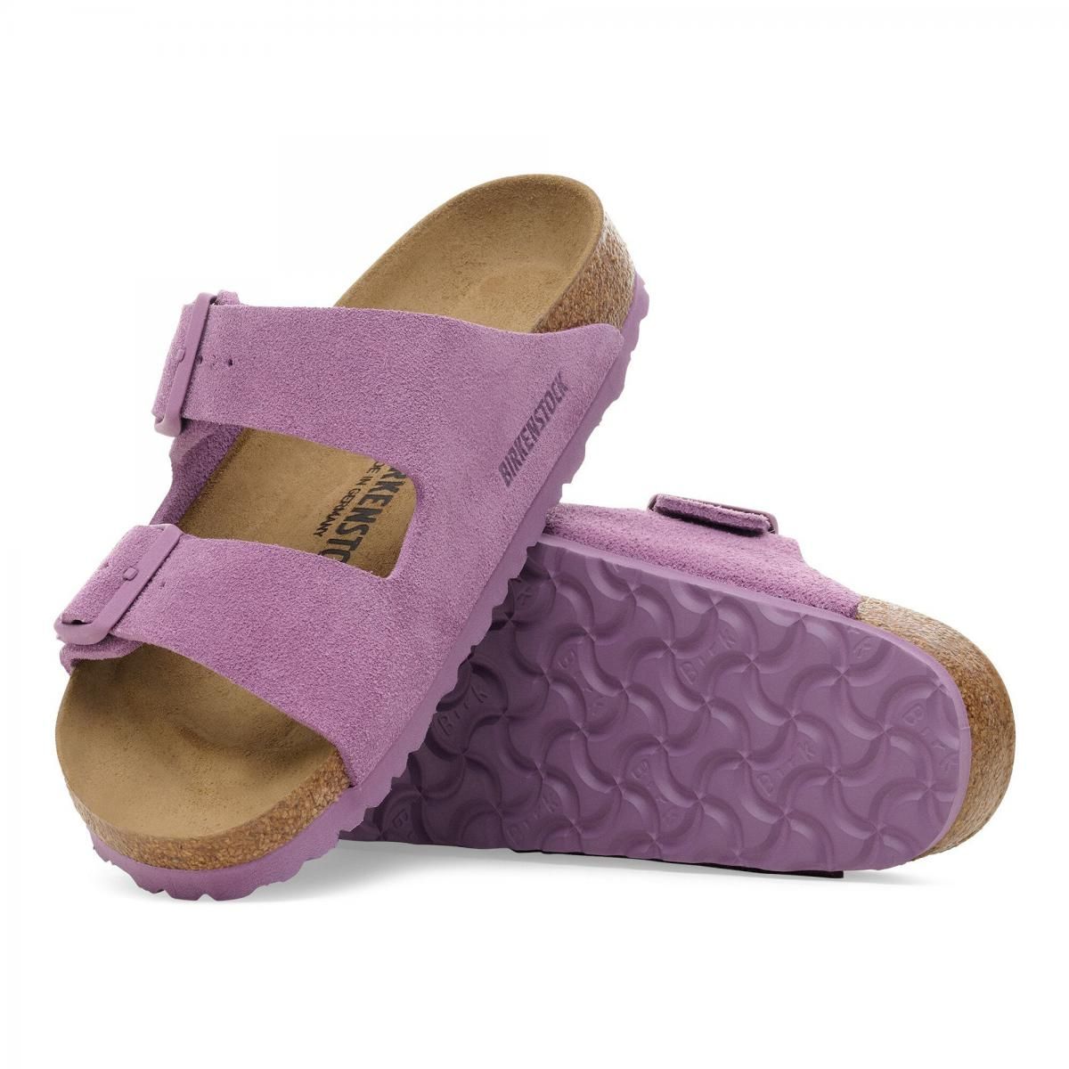버켄스탁 트렌디 벨크로 스트랩 라벤더 스웨이드 슬라이드 샌들 1030641/1030636 MAUVE - 상세 이미지 3