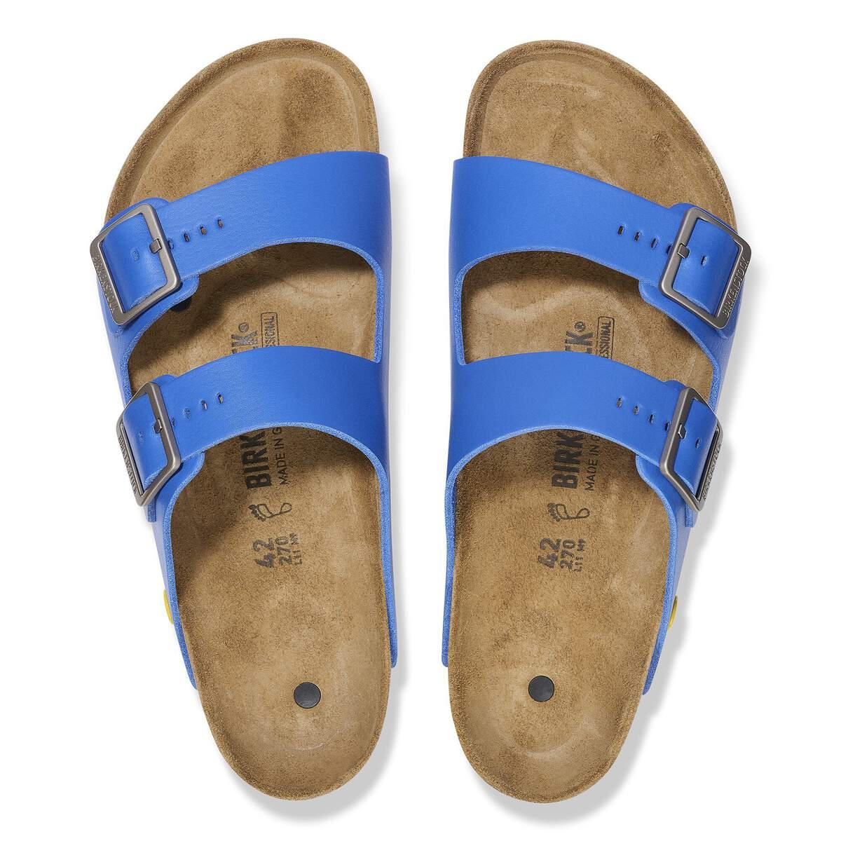 버켄스탁 애리조나 ESD 스트랩 샌들 내추럴 레더 코팅 1028961/1028962 ULTRA BLUE - 상세 이미지 3